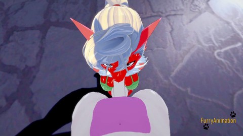 Furry hentai animation with Mewtwo and Blaziken from Pokemon