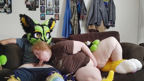 Sensational fur-covered movie night filled with erotic surprises