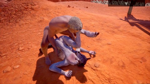 Wild life encounter with a female werewolf in HD animation